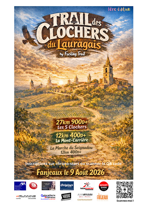 Affiche de la course Le trail des clochers du Lauragais